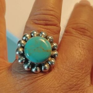 🌹❤️Magnificent!/ Flower Torquois Ring 💍💖